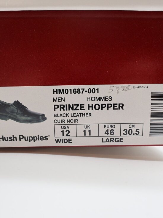 Hush Puppies Prinze Hopper Men\'s Black Leather Derby Oxford Dress Shoes main image 2